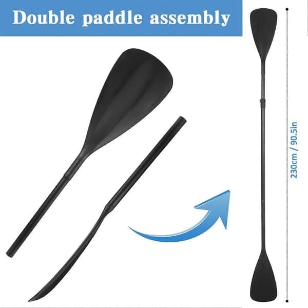 Dobbeltfunksjon 4-delt aluminiumspadler SUP-padle Stand Up Paddle Board-padler Kajakkpadleåre