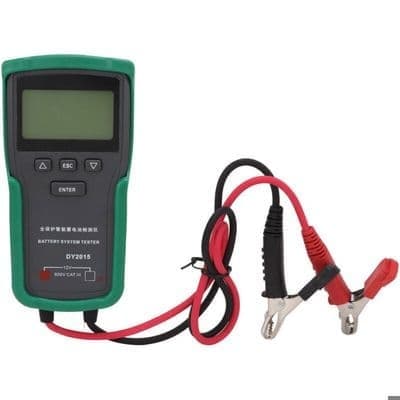 12V bilbatteritester, starttest, belastningstest, beskyttelse mot omvendt polaritet