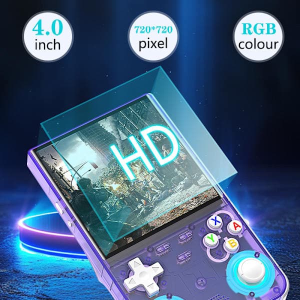 2025 R36 Ultra Retro Handhållen Spelkonsol, 64GB med 20 000+ Spel, 3000mAh Batteri, Stöder 20+ Emulatorer