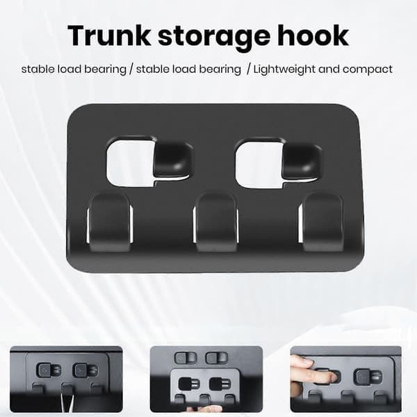 Krok for bagasjerom, handleposeholder, sterk bæreevne, bagasjekrok, holdeklips, biltilbehør for Tesla Model Y 2021-2024