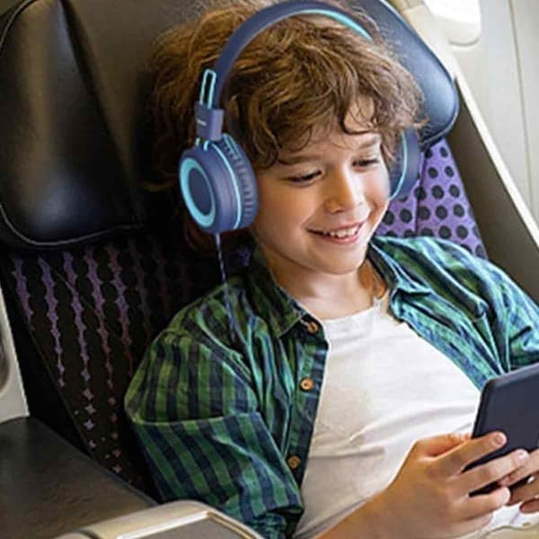 Sammenleggbare stereohodetelefoner flokefri 1,5 M lang kabel 3,5 mm jack kablet on-ear hodesett