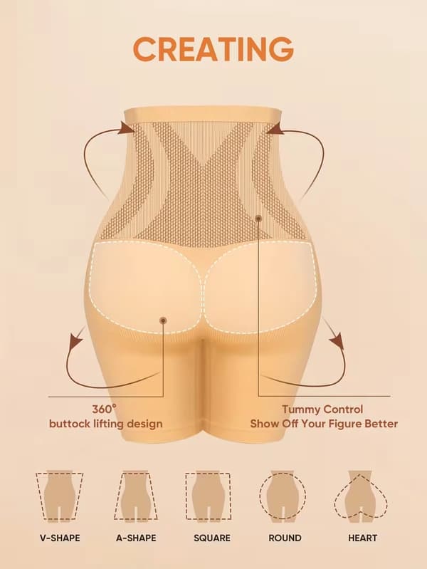 1-pack Högmidjade Magkontrollerande Formande Underkläder för Kvinnor – Sömlösa Justerbara Kroppsformande Trosor Light Beige 5XL