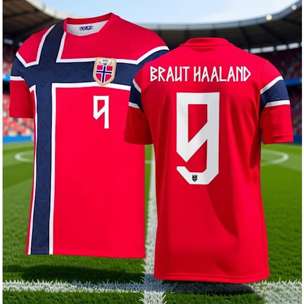 26-27 Norge Hjemmedrakt S-2XL #9 Haaland NO.9 M M