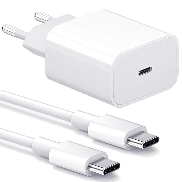Lader til iPhone, Hurtiglader, Adapter + Kabel 20 60 1. Strømadapter (20W), 60, 1 stk Strømadapter (20W) 60 1st strömadapter (20W)
