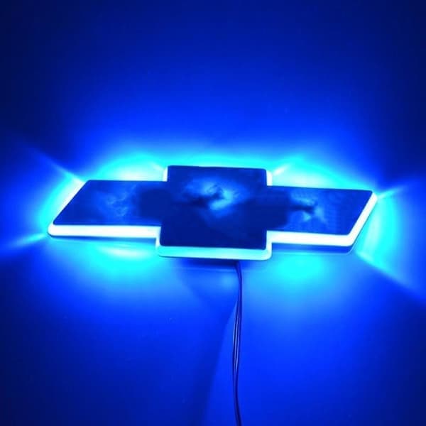 3D LED-logo til bilstyling, bagemblem, mærkat, lyslampe til Chevrolet Cruze Mengxi, rød Red