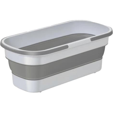 Sammenleggbar bøtte, sammenleggbar, vaskbar, rektangulær kurv, 46 cm