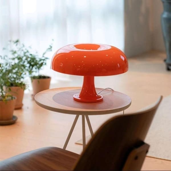 SALG Retro soppbordlampe Varm stemningsbelysning, Moderne minimalistisk nattbordslampe, Oransje, 320 X 223 mm USB