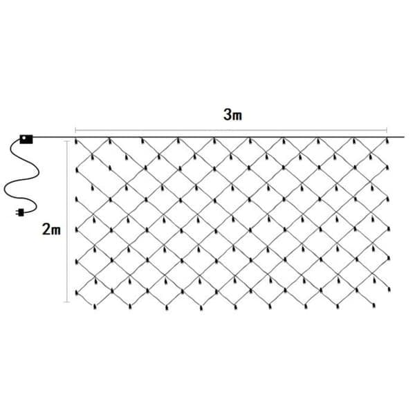 Ljusslingor, 200 LED-ljusslingor 3M X 2M 8 energilägen vattentäta, dimbara för sovrum jul bröllopsfest hem trädgård, vit