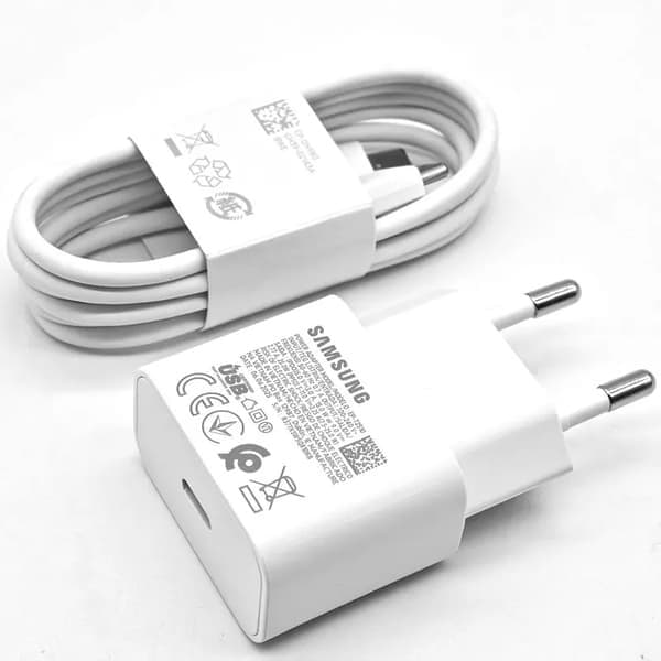 Kompatibel Samsung 25W laddare Super Fast Charging PD-strömadapter kompatibel med Galaxy A15 A35 A55 A54 A16 A26 A36 A56, Vit-Endast kabel White-Cable Only