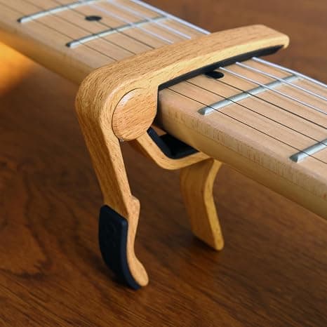 WINGO Gitarr Capo är lämplig för både akustiska och elektriska gitarrer Burlywood