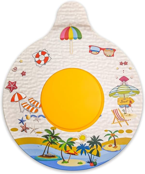 Silikon badekarpropp med strandmotiv - Universal badekarpropp med vakkert korallrevdesign - Perfekt gave til barn og småbarn
