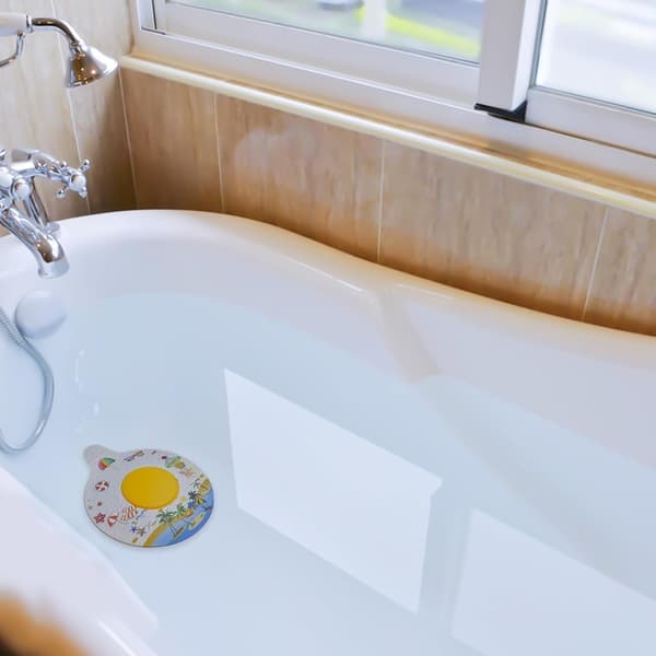 Silikon badekarpropp med strandmotiv - Universal badekarpropp med vakkert korallrevdesign - Perfekt gave til barn og småbarn