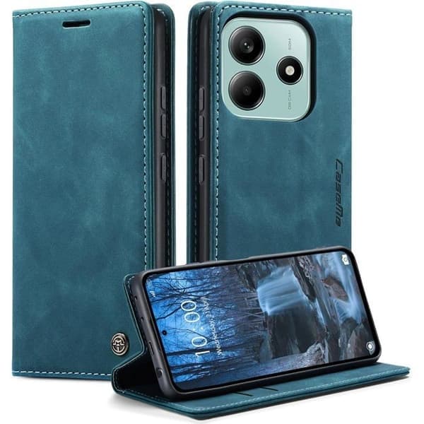 Etui til Xiaomi Redmi Note 14 5G, Pung-etui i premium læder, Blå-grøn, Redmi Note 14, Blå Redmi Note 14 Bleu
