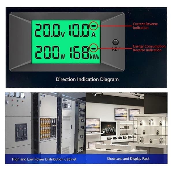 Digital Voltmeter Ammeter Panel, Volt Ampere Power Meter LCD Digital Display Ammeter Voltmeter Multimeter DC 5-12V PZEM025