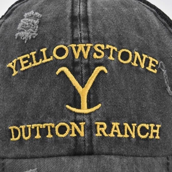 Slitt Allværs-caps med kryssende hestehale Yellowstone Dutton Ranch
