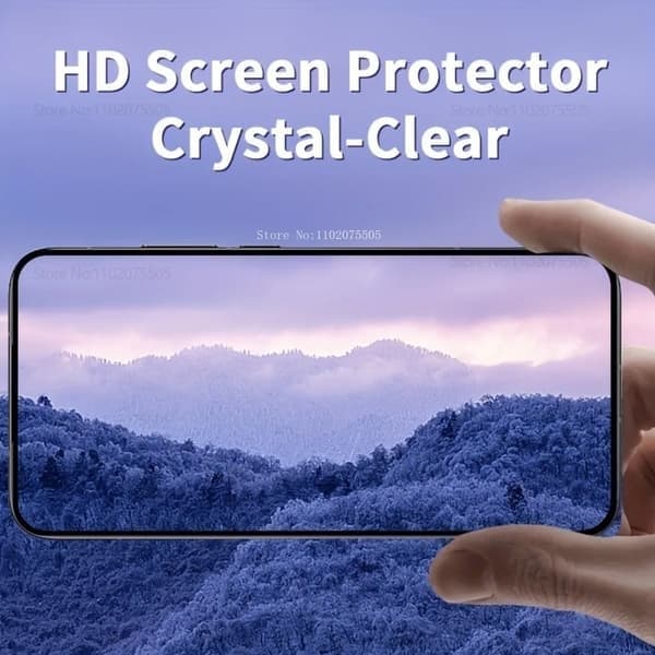 2 st heltäckande härdat glas kompatibelt med iPhone 17 Air, 17 Pro Max, 14, 15 Plus, 11, 12 Pro Max, enkelt, iPhone 11 Pro Max, högupplöst iPhone 11 Pro Max High Definition