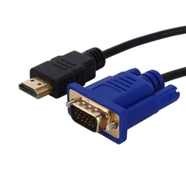 HDMI han til VGA han videokonverteringsadapterkabel til DVD HDTV 1080P PC, 1,8M