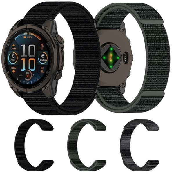Nylon 20 mm urrem kompatibel med Garmin Fenix 8 AMOLED 43 mm