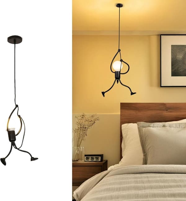 Moderne kreativ taklampe i nordisk industristil