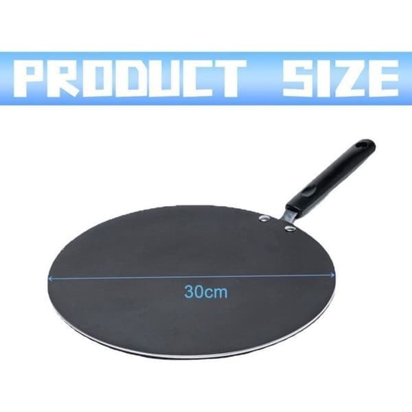 Non-stick panne for egg og biffer, med håndtak; egnet for crêpes, chapatis og tortillas
