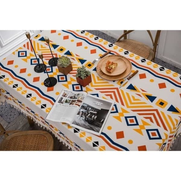 Duk, Firkantet, 140x140cm, Vanntett, Beige Gul