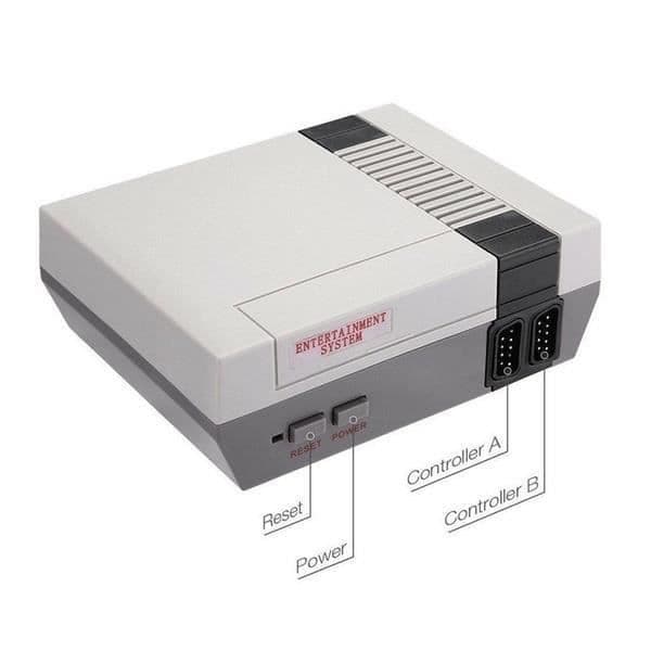 Retro spillkonsoll, vintage, 620 innebygde spill, 2 joysticker, lyd-/videokabel, brukermanual
