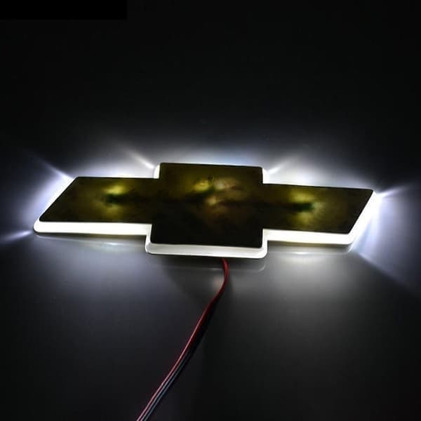 3D LED-logo til bilstyling, bagemblem, mærkat, lyslampe til Chevrolet Cruze Mengxi, rød Red