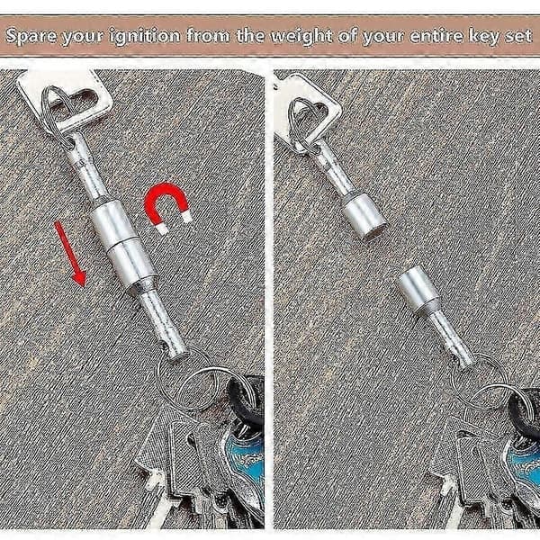 6 stykker metalmagnet nøglering magnetisk nøglering lomme nøglering magnetholder med splitring