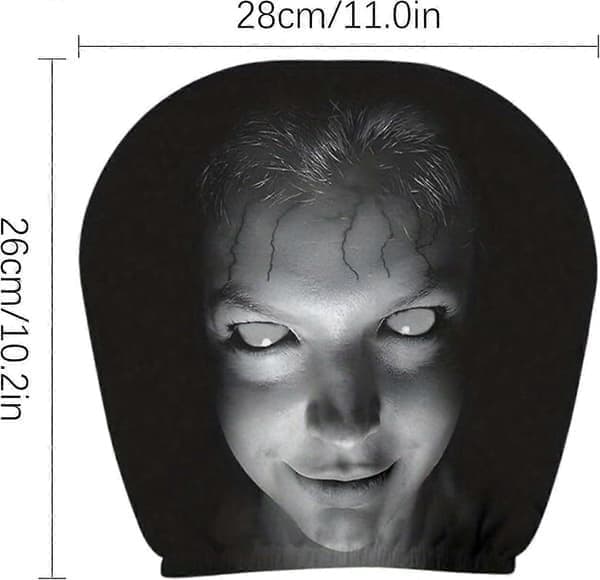 2-pack roliga bilnackstödsskydd, Ghost Face nackstödsskydd, roligt bilnackstödsskydd, dammskydd för bilbarnstolens nackstöd bilinteriör