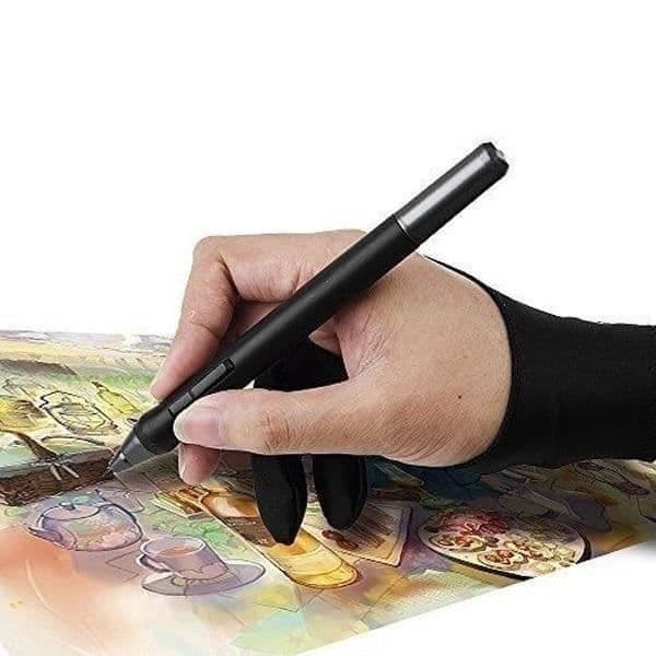 St Lycra Kunstnerhandsker, To-fingerhandsker til tegning, Handsker til grafisk design til studerende, kunst, blyant, tablet