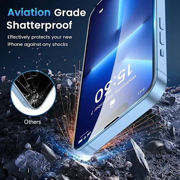 5 st härdat glas för iPhone 15 13 11 12 14 Pro Max Mini skärmskydd för iPhone 16 7 8 Plus X XR XS MAX skyddande, för iPhone X For iPhone X