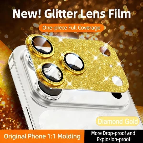 Mobilskal för iPhone 14 Pro Max, Glitter, Guld Gold iPhone 14 Pro Max