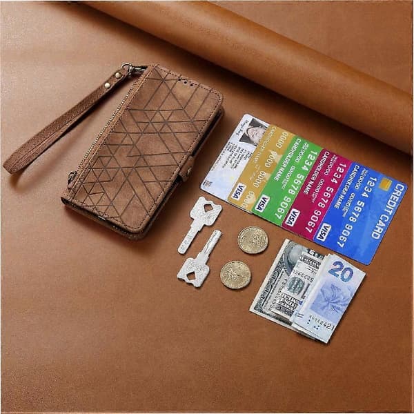 OnePlus 9 Pro Flip Plånbok Läderfodral Business Stil Stötsäkert Skydd Brown
