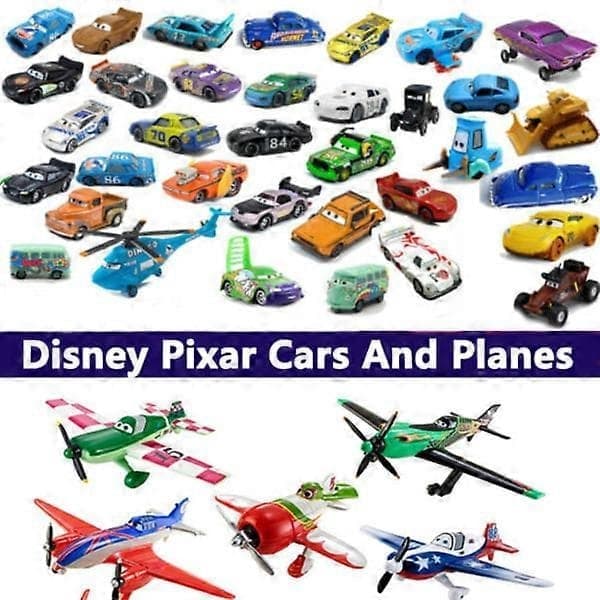 Disney Pixar Biler og Fly Samling Lynet McQueen 1:55 Die-cast Modell Leketøy Gave Løs Bil