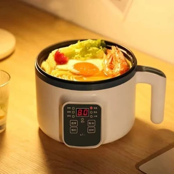Mini elektrisk riskokare, non-stick, multifunktionell ångkokare, enknappsstart