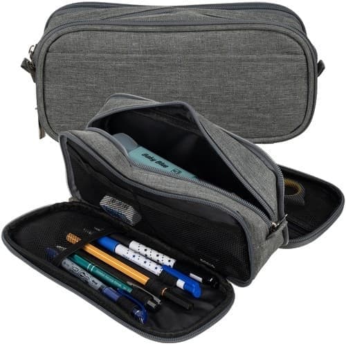 Pennal / Penneholder, Etui for penner, Grå Grey