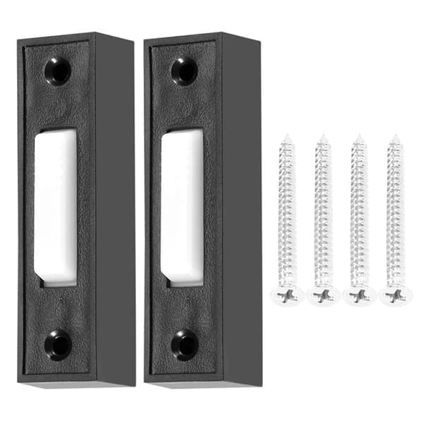 2 stk. universel garageportåbnerkontakt 41A4166 trykknap sort finish med hvid midte