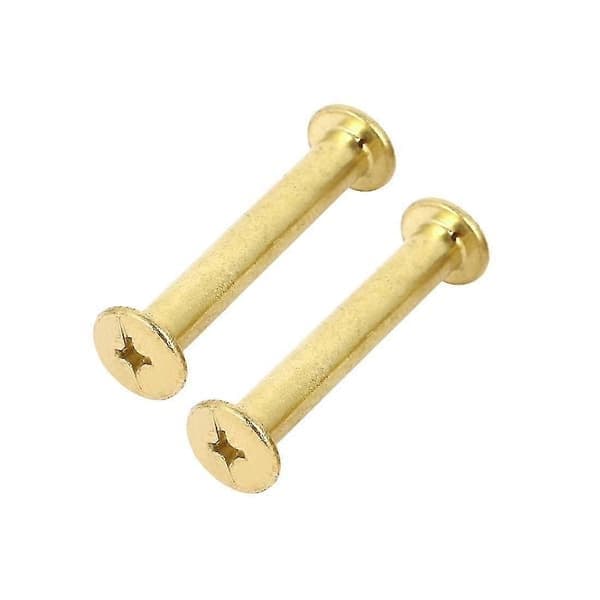 Messingbelagt 5x30mm Bindende Chicago Skruepost 20stk til Læder Scrapbog