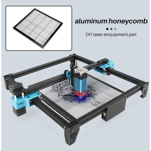 400 X 400 mm Honeycomb Laserbord med Målefunktion til CO2/diode/fiber Graveringsmaskiner