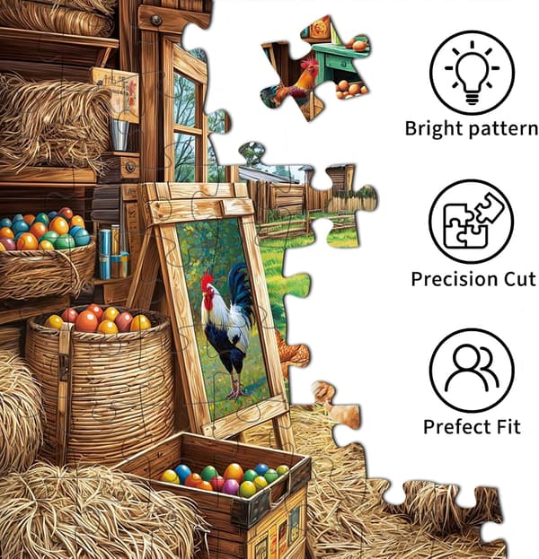 Hönshus 1000 bitars pussel för vuxna - Utmanande pusselspel och heminredning Chicken Coop