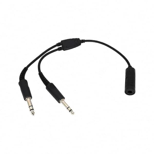 Airbus Headset Adapter 7.1mm til GA Dobbeltstik Kabel til Luftfartshovedtelefoner