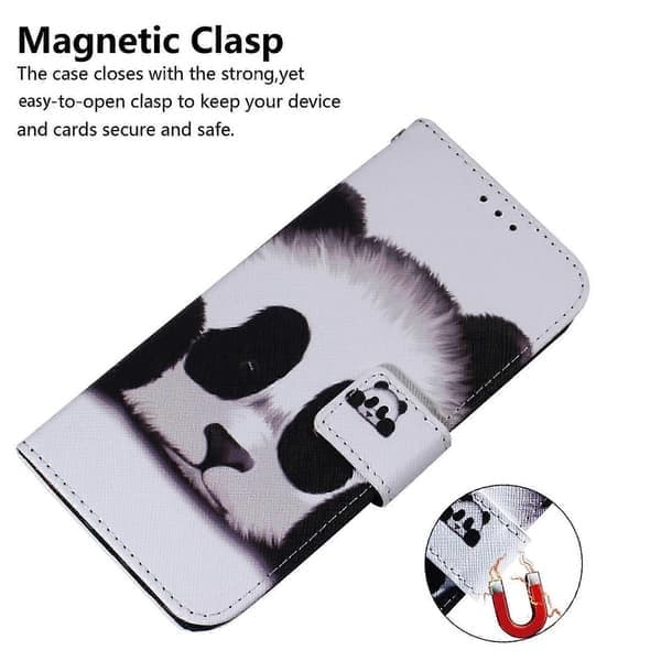 Telefoncover til iPhone 17 Pung, Mønstertryk Læder-lingling, Flerfarvet, Panda Multicolor Panda