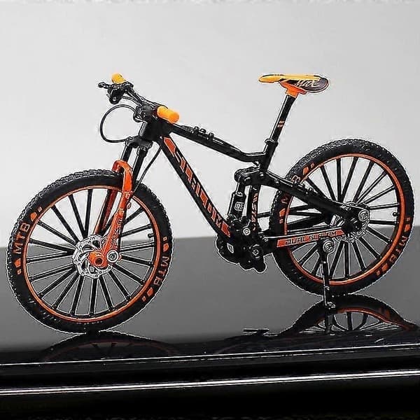 Mini 1:10 Cykelmodell i Legering, Skrivbordsfigur, Fingercykel, Leksak, Orange Orange