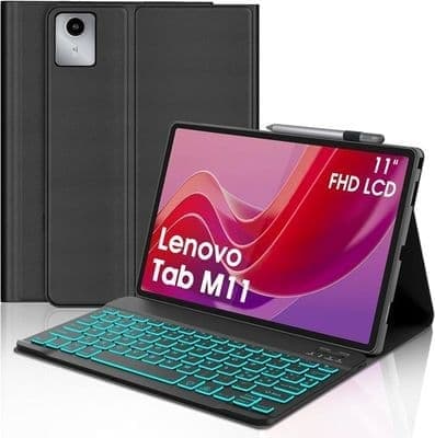 Lenovo Tab M11 2024 Tangentbordsfodral, AZERTY, Bakgrundsbelyst, Trådlöst