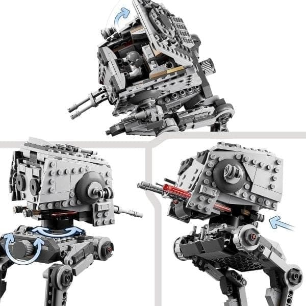 Star Wars Hoth AT-ST Walker Byggelegetøj til Børn med Chewbacca Minifigur og Droid Figur, Imperiet Slår Igen Model
