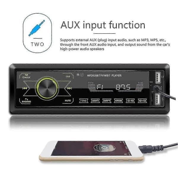 Bilstereo Bluetooth berøringsskjerm bilradio Bluetooth 4x60w 7 farger