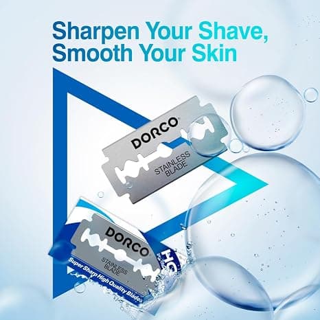Dorco ST300 Platinum Double Edge Barberblade 100 Stk. Premium Rustfrit Stål til Glat Præcis Barbering