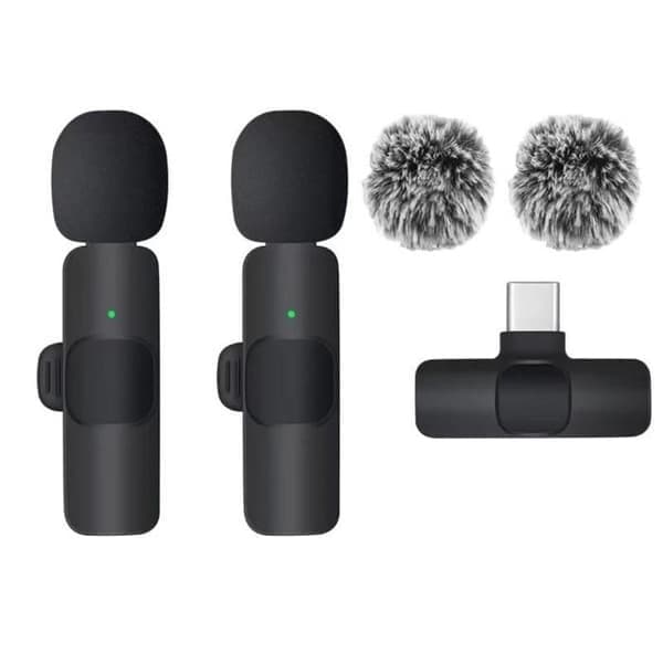 Langattomat Lavalier-mikrofonit Android USB-C:lle, Klipsikiinnitteiset Lavalier-mikrofonit melunvaimennuksella, Vlog, Live, Haastattelu