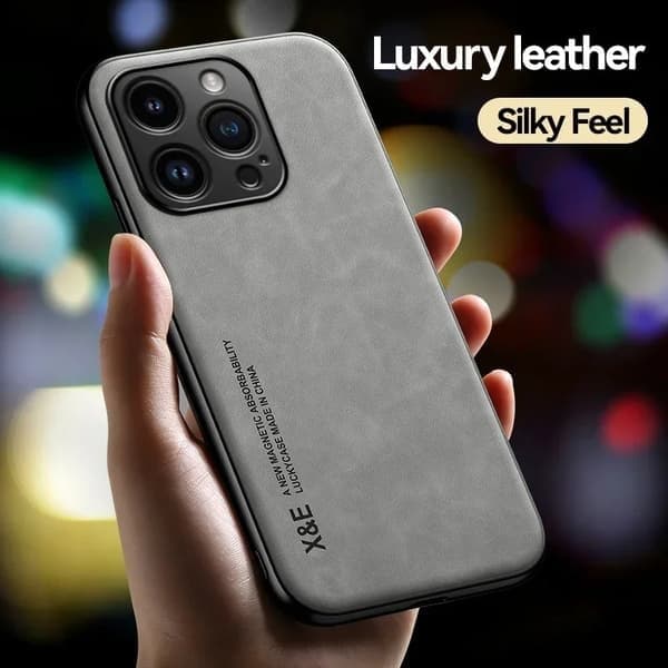Lædertelefonetui til iPhone 14 Pro Max, med støttefod, mørkegrå Dark Gray For iPhone 14 ProMax