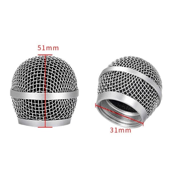 Vaihtomikrofonipää sisäisellä vaahtomuovilla, hopea Shure PG48/PG58/PGX2/BLX288/PG24